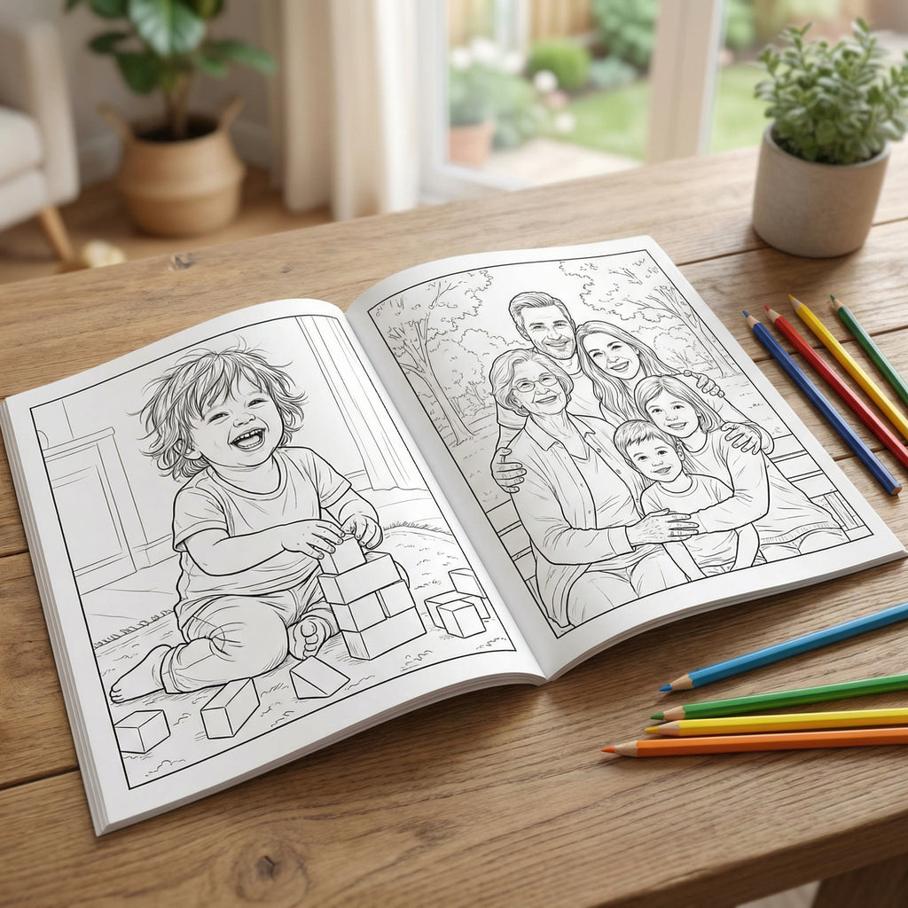 Turn Your Favorite Pictures into a Personalized Coloring Book