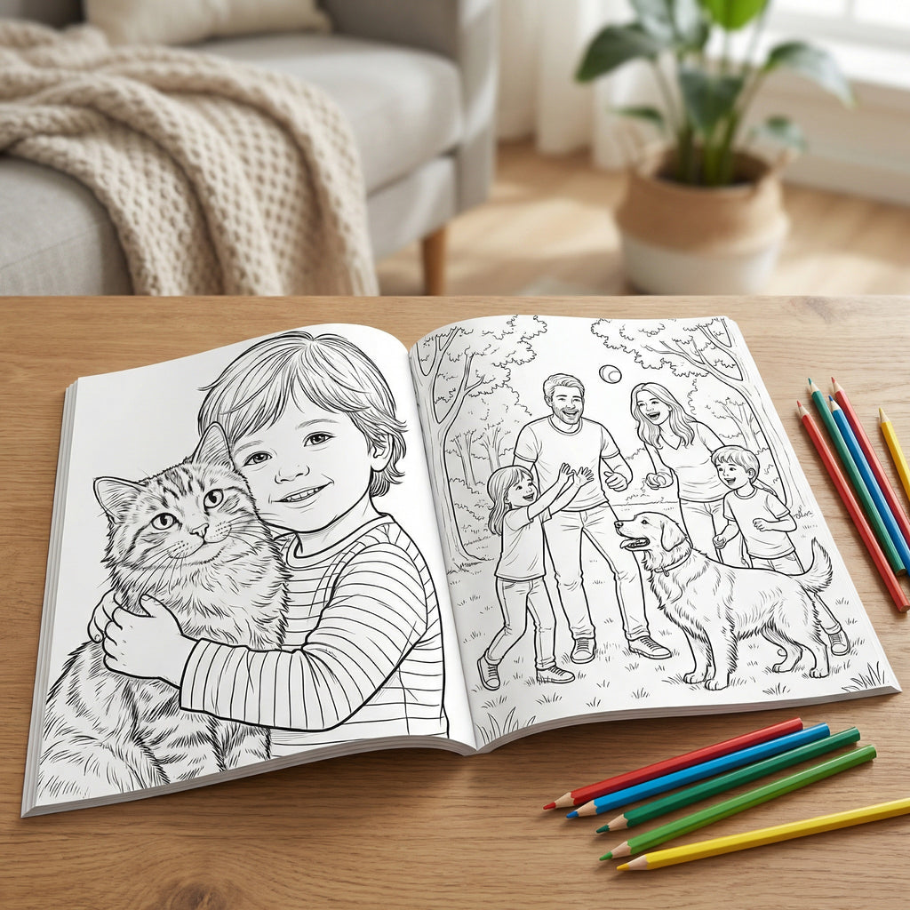 Turn Your Favorite Pictures into a Personalized Coloring Book